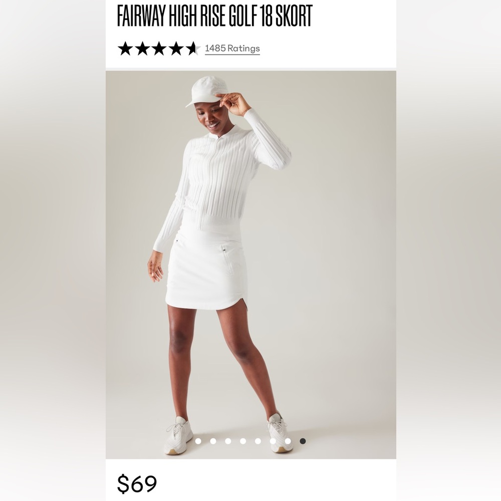 Fairway High Rise Golf Skort 18” NWT